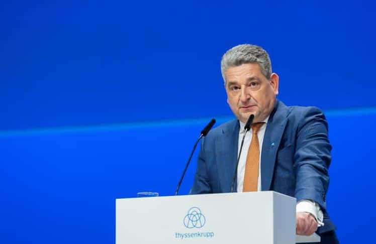 Miguel López, Vorstandsvorsitzender der thyssenkrupp AG, skizziert die nächsten Schritte der Konzerntransformation. © thyssenkrupp AG