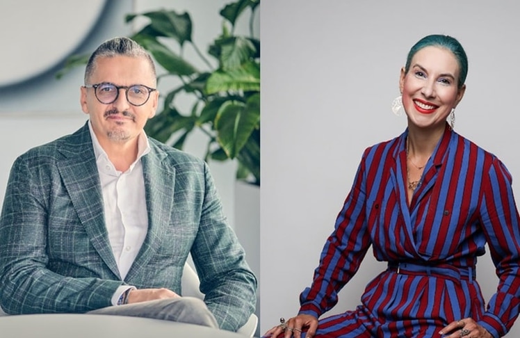 Slawomir Stepniewski (CEO dentsu Central Europe & Poland) und Karin Zimmermann (BX President dentsu EMEA) 