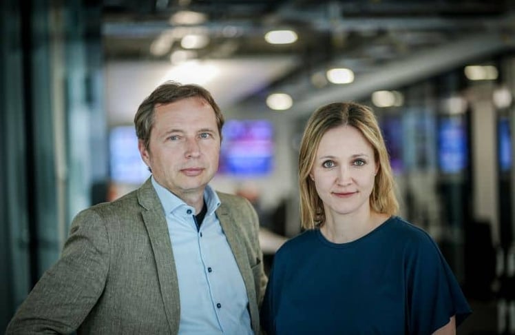 Teresa Dapp und Jirka Albig bilden ab Juli die neue Doppelspitze der dpa-infocom, der Digital-Tochter der Deutschen Presse-Agentur. Bildrechte: dpa Deutsche Presse-Agentur GmbH, Fotograf: Kay Nietfeld