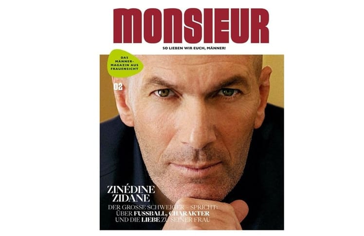 Auf dem MONSIEUR-Cover glänzt niemand Geringeres als Zinédine Zidane. 
©  Beautiful Minds Media