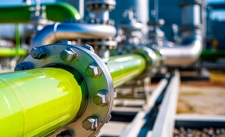 Der grüne Wasserstoff kann über die von GASCADE im Rahmen des Projektes „Flow – making hydrogen happen“ geplante Pipeline in das zukünftige Wasserstoffnetz eingespeist werden. © Deutsche ReGas