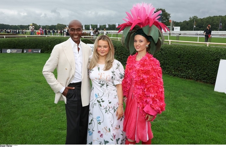 Bruce Darnell, Nele Ludowig und Rebecca Radow beim
Audi Ascot-Renntag auf der Galopprennbahn Neue Bult  am 18. August 2024 (Bild: Brauer Photos / localpic)