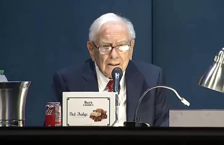 Warren Buffett beim Shareholder Meeting von Berkshire Hathaway im Mai 2024 (Bild: CNBC)