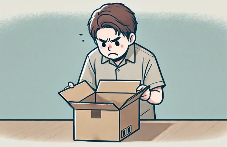 Doch nicht so toll? Die meisten Käufer von Mystery-Boxen erleben einen ernüchternden Unboxing-Moment. (KI-generiertes Bild)