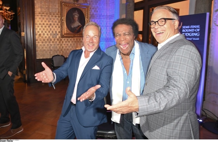 Karsten Speck, Roberto Blanco und Till Demtroeder beim Semi-Final Judging Event der International Emmy Awards am 09. September 2024 in Berlin (Bild: Brauer Photos / O. Walterscheid)