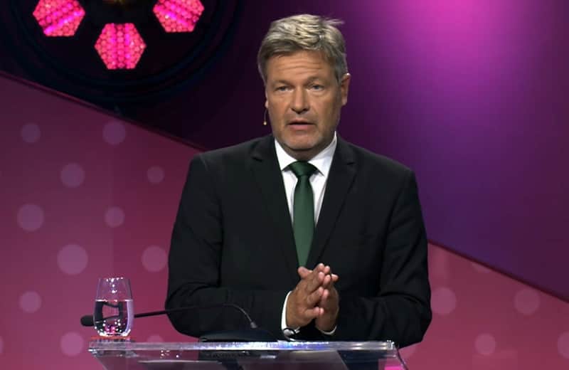 Robert Habeck beim Deutschen Gründerprfeis 2024 (Bild: Eigener Screenshot / ZDF)