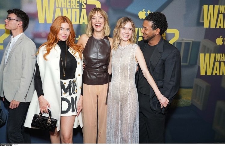 Leo Simon, Palina Rojinski, Heike Makatsch, Lea Drinda und Aaron Maldonado Morales auf der Premiere in Berlin (Bild: Brauer Photos / J. Harrell)