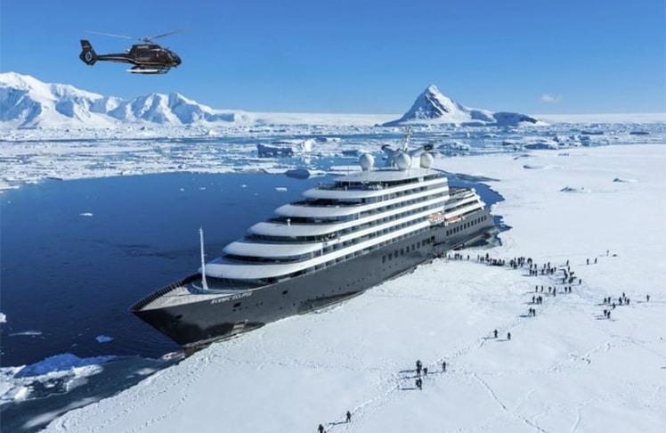 Die Scenic Eclipse II startet von Neuseeland zur Ostküste der Antarktis, unter anderem zur Commonwealth-Bucht, die Heimat vieler Pinguine ist. © Pablo Bianco