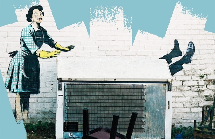 Covermotiv von "Banksy Lost Works – Die verschwundenen Werke", zusammengestellt von Will Elsworth-Jones