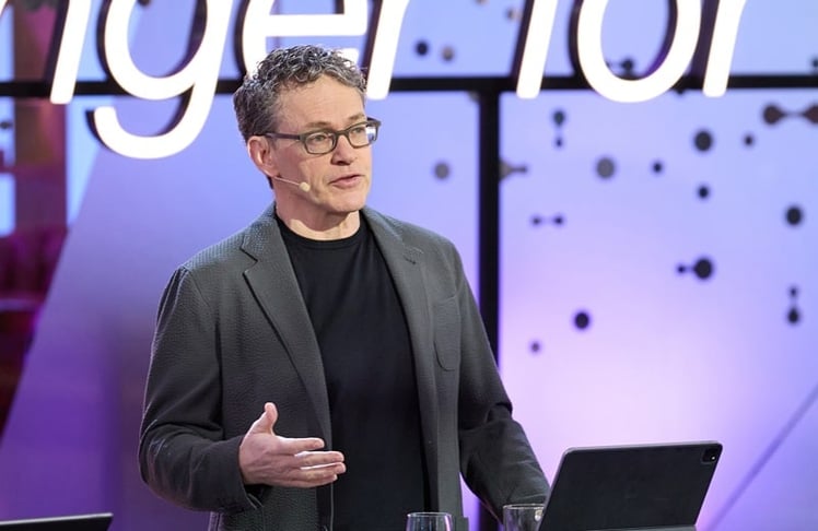 Bayer-CEO Bill Anderson bei der Bilanz-Pressekonferenz am Mittwoch in Leverkusen